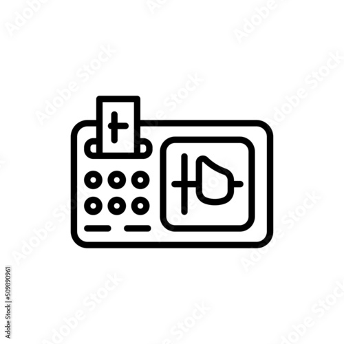 Spirometr machine line icon. Isolated vector element.