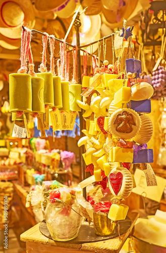 The stand with pieces of soap, Hallstatt, Austria photo