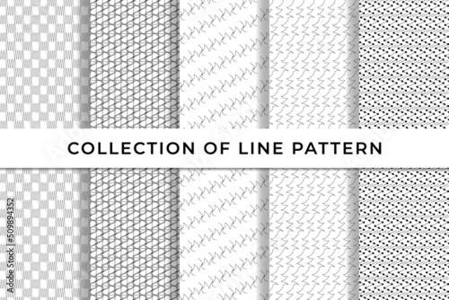 Line Abstract Collection of geometric seamless patterns simple minimal design