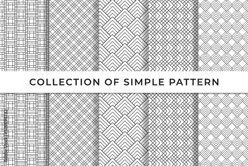 Simple Collection of geometric seamless patterns simple minimal design