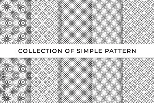 Simple Collection of geometric seamless patterns simple minimal design
