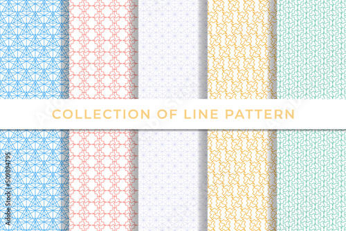 Line Abstract Collection of geometric seamless patterns simple minimal design