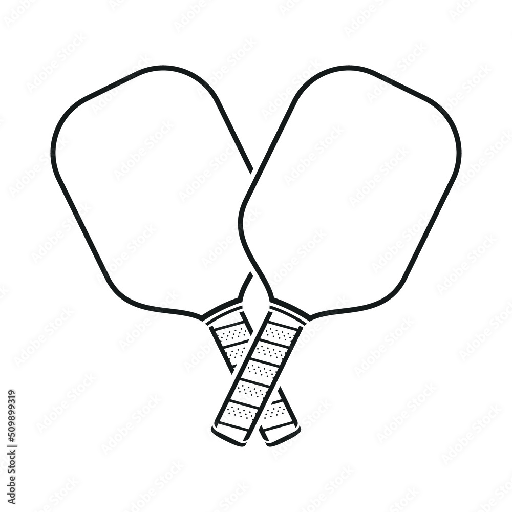 Pickleball Vector, Pickleball Icon, Pickleball Paddle, Tennis Paddle, Vector Illustration