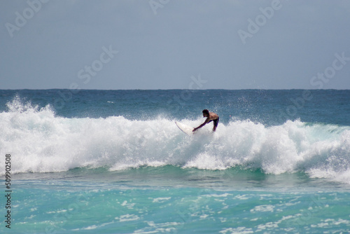 Surfer Exiting a Wave Ride