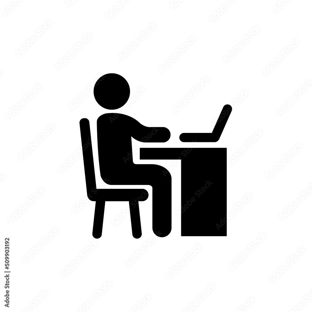 office worker icon logo vector design office worker icon logo vector design