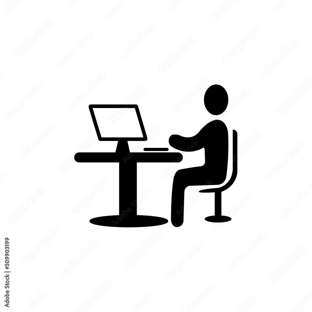office worker icon logo vector design office worker icon logo vector design