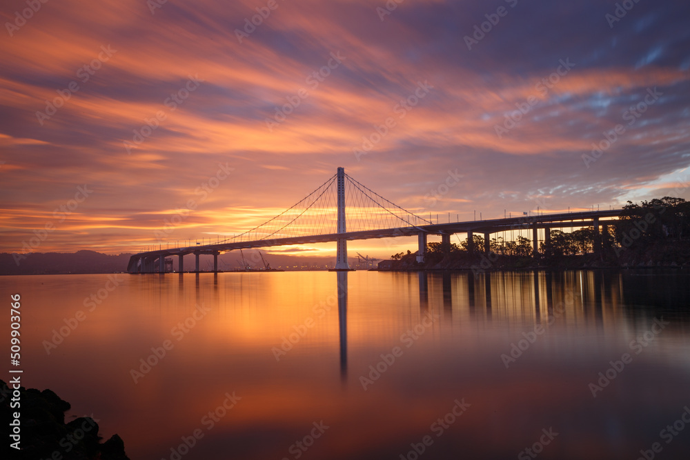 Sunrise over the Bay Bridge, San Francisco, California, USA Sunrise over the Bay Bridge, San Francisco, California, USA
