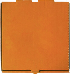 Closed Pizza Box top view isolated