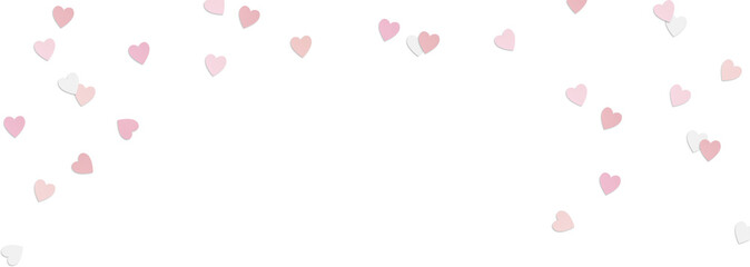 Ingelijste posters Bibliotheek Little Pink Paper Hearts Confetti Overlay  © tabitazn