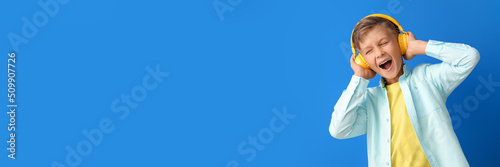 Emotional little boy listen...