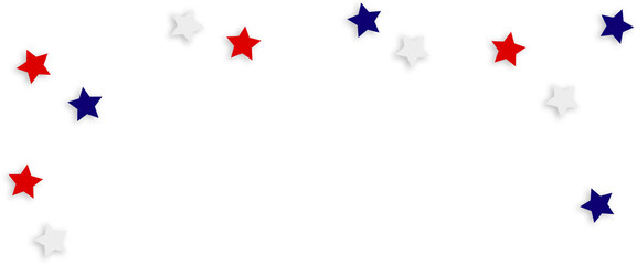 Ingelijste posters Bibliotheek Red Blue White Stars Confetti Overlay  © tabitazn