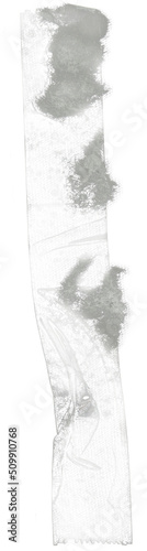 transparent adhesive tape or strip isolated with ripped paper remain