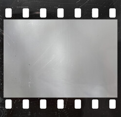 old fashioned 35mm filmstrip or dia slide texture isolated