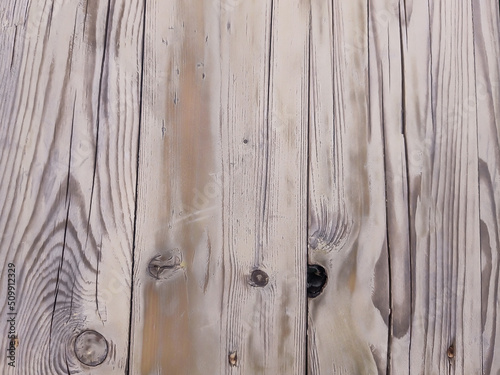 Wood plank fence