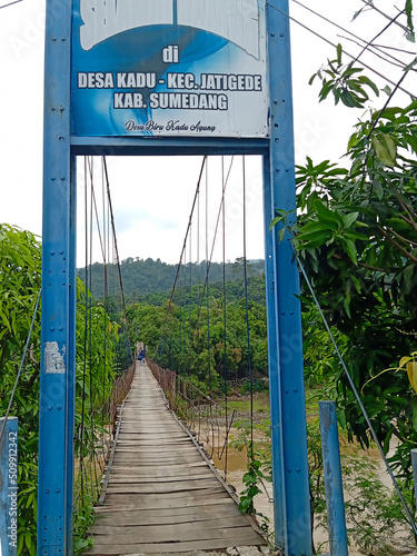 wooden bridge in village