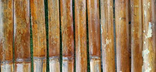 old rustic bamboo plank