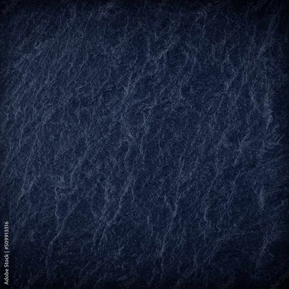 Fototapeta premium Blue texture dark slate background. Stone surface background