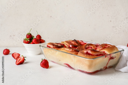 Freshly baked strawberry sw...