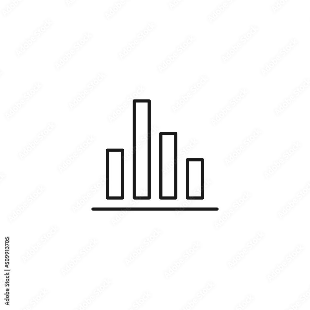 Sign, graphics, infographics, diagram for business. Development concept. Outline symbol and editable stroke. Vector line icon of graphics of growth and development Sign, graphics, infographics, diagram for business. Development concept. Outline symbol and editable stroke. Vector line icon of graphics of growth and development