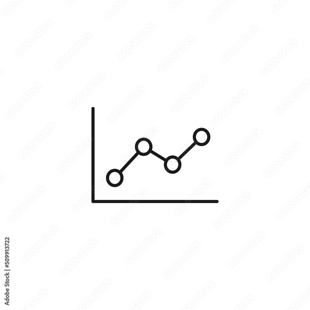 Sign, graphics, infographics, diagram for business. Development concept. Outline symbol and editable stroke. Vector line icon of progress line Sign, graphics, infographics, diagram for business. Development concept. Outline symbol and editable stroke. Vector line icon of progress line