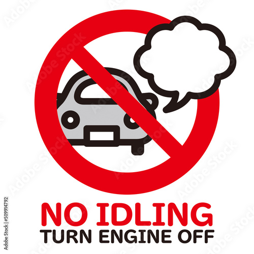 アイドリングストップ（no idling）のマーク