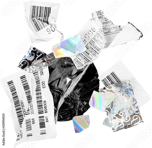 Sticker Torn Paper Elements