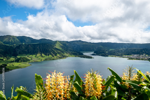 View from the Cumeeiras viewpoint to Sete Cidades Lake - 