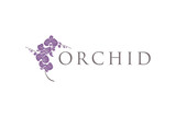 Orchid flowers logo design nature spa icon gardening flower 