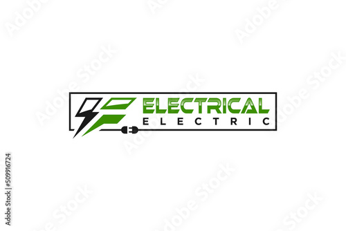Electrical electric logo design lighning icon symbol technology power plants ev vehicle