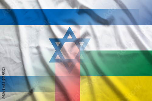 Israel and Central African Republic national flag transborder relations TCD ISR photo