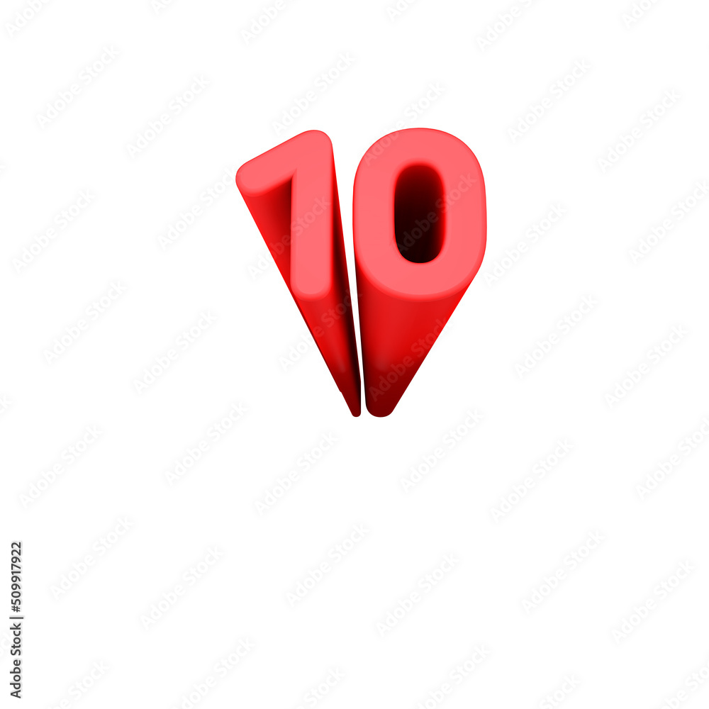 A beautiful 3d illustration with number on white background. A beautiful 3d illustration with number on white background.