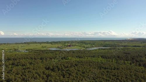 Aerial view of the forest in the Curonian Spit