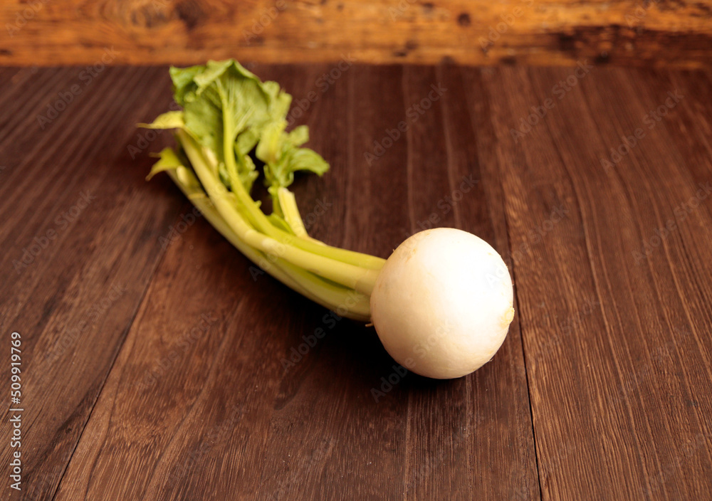 Fresh turnip on the table Fresh turnip on the table