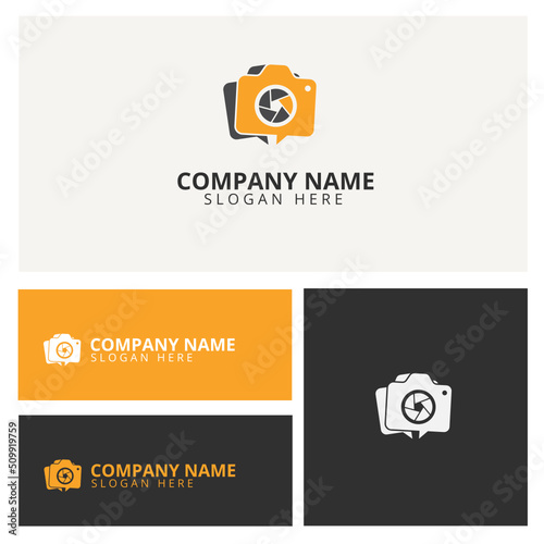 Talking photos symbol icon or logo template