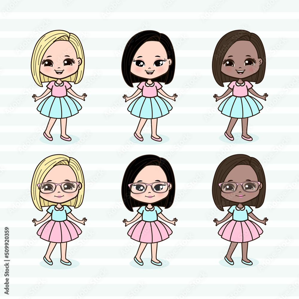 Cute illustrations of cute girls Cute illustrations of cute girls