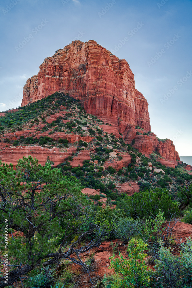 Landscape photograph of Courthouse Butte in Sedona, Arizona.