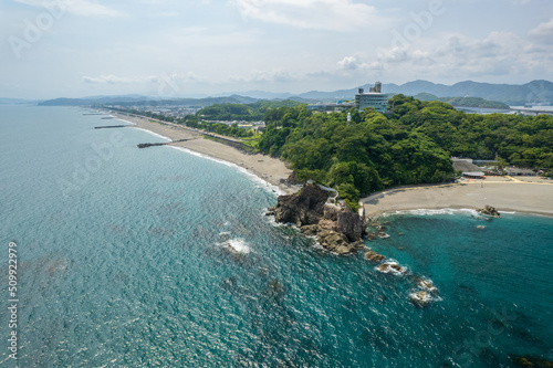 Aerial photograph of Katsurahama, a popular tourist destination in Kochi prefecture photo