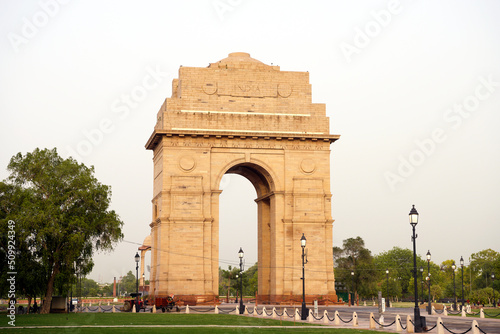 India Gate at New Delhi. India Gate is a war memorial in New Delhi. photo