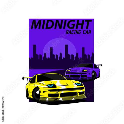 racer night illustration