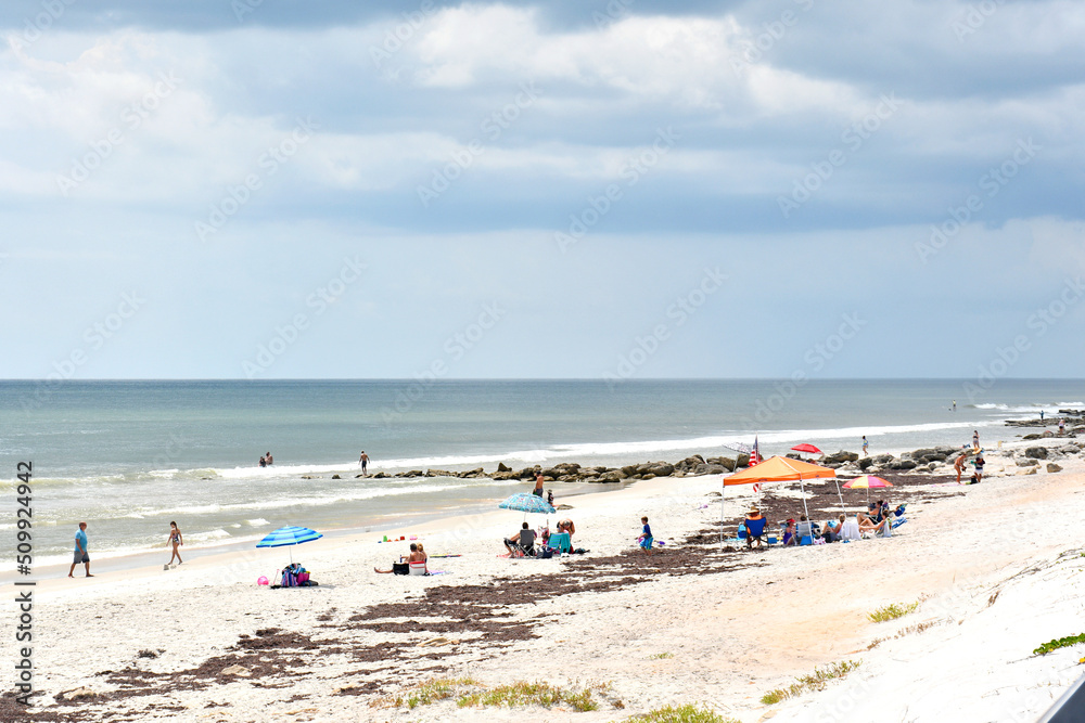 Beach at Palm Coast near Matanzas Inlet in Florida