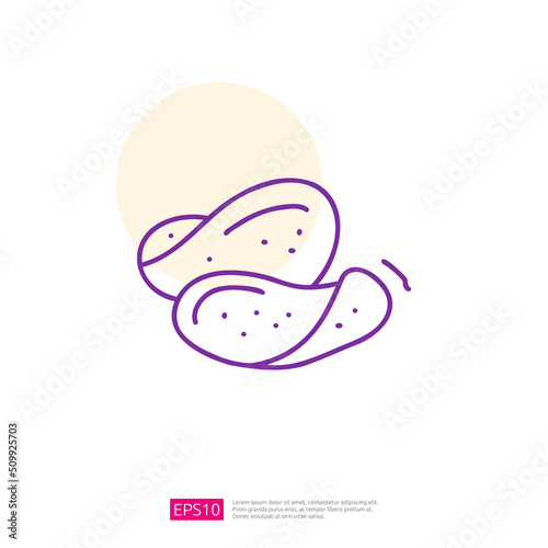 salty potato chips doodle icon