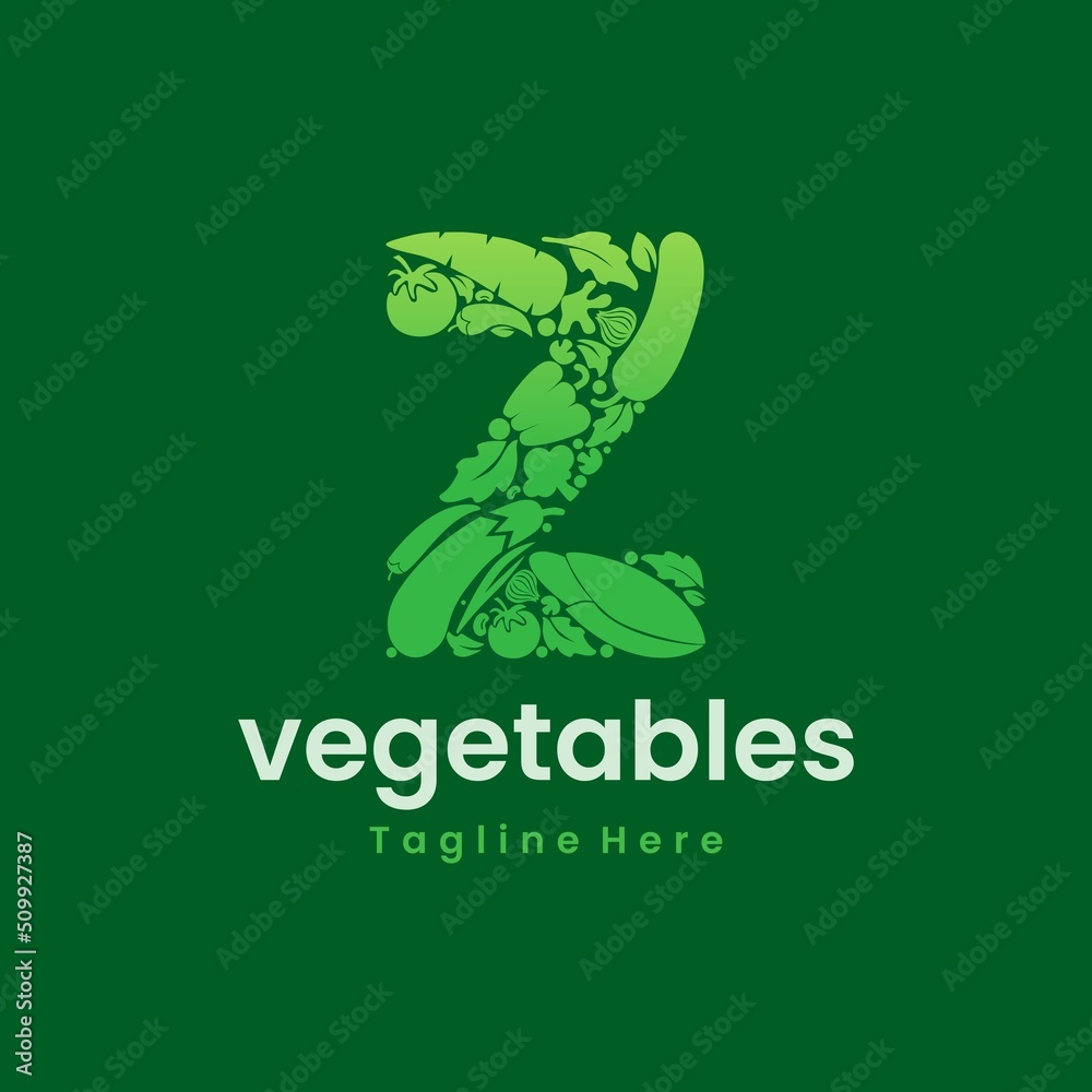 Letter Z Vegetables Logo Vector Letter Z Vegetables Logo Vector