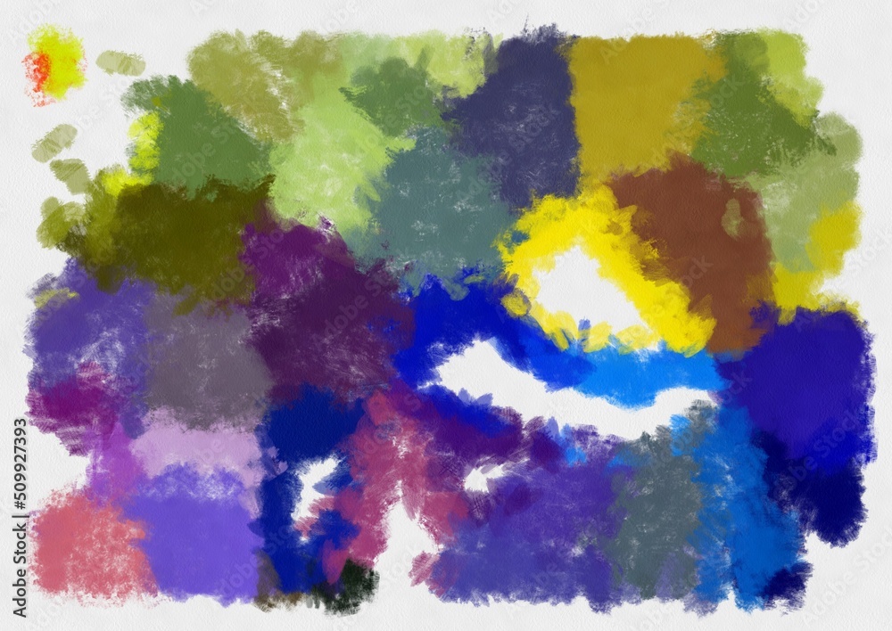Obraz premium Illustration style background image abstract pattern various vibrant colors watercolor style illustration impressionist painting.