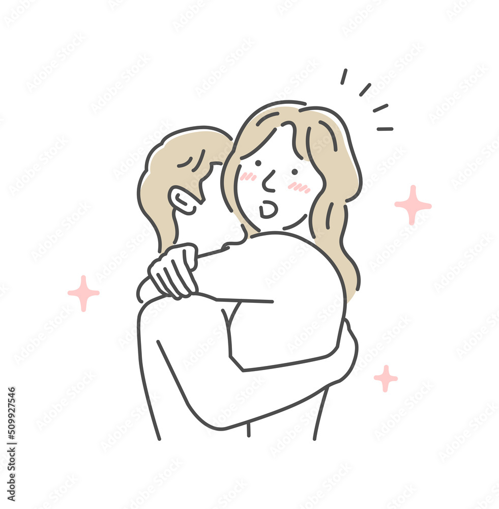 Embraces loving couple vector illustration | inspiration, idea, notice Embraces loving couple vector illustration | inspiration, idea, notice