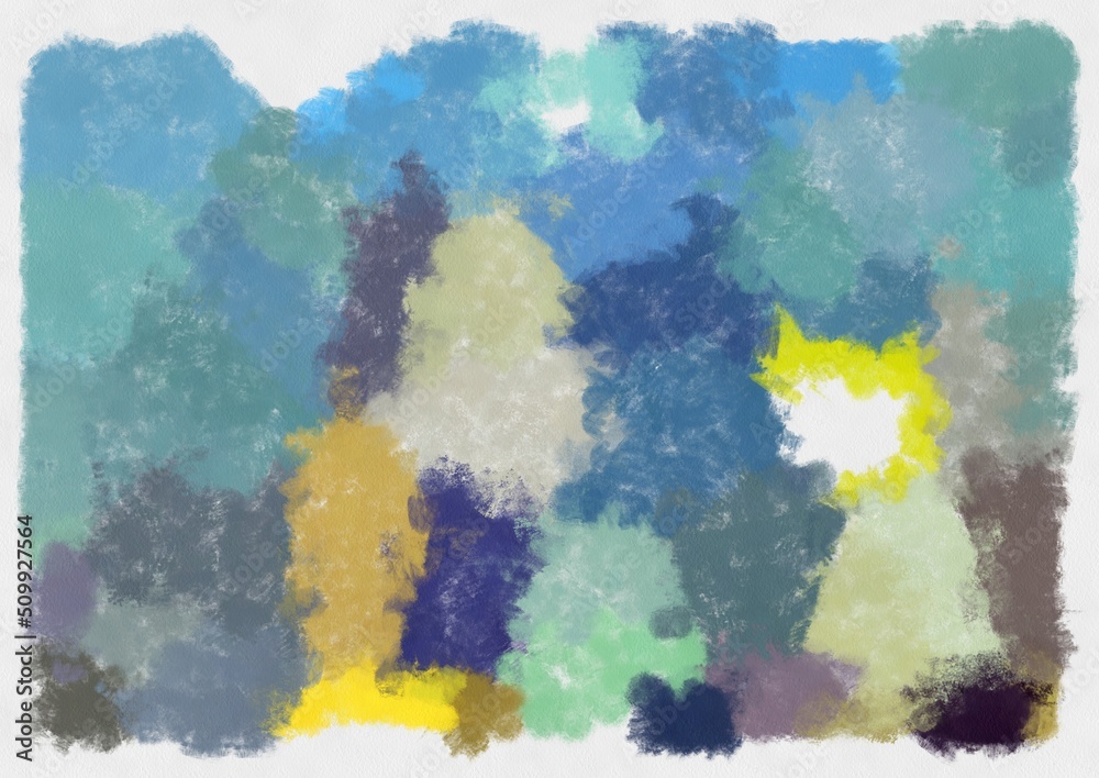 Obraz premium Illustration style background image abstract pattern various vibrant colors watercolor style illustration impressionist painting.