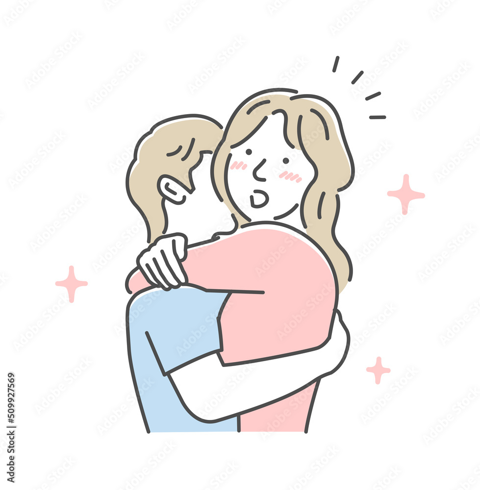 Embraces loving couple vector illustration | inspiration, idea, notice Embraces loving couple vector illustration | inspiration, idea, notice