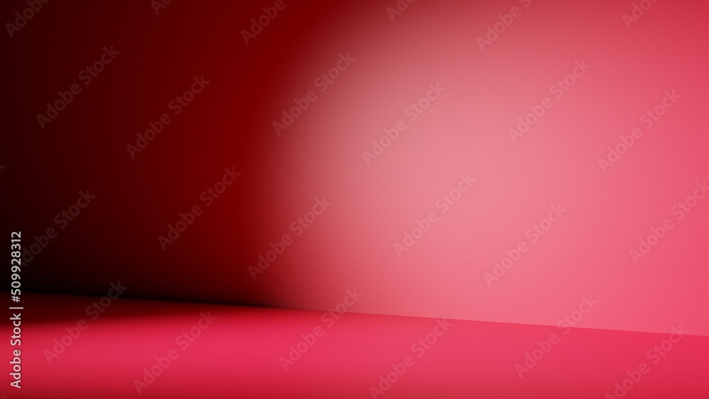 Habitación con luz lateral derecha color tinto. Piso y pared Habitación con luz lateral derecha color tinto. Piso y pared