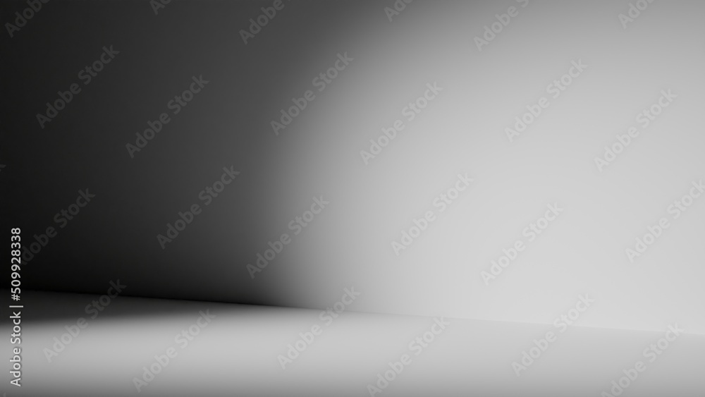 Habitación con luz lateral derecha color gris. Piso y pared Habitación con luz lateral derecha color gris. Piso y pared
