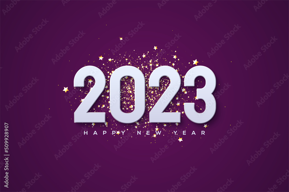 2023 happy new year luxury gold splash background