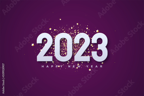 2023 happy new year luxury gold splash background